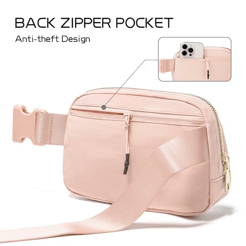 Image of Gitus Gifts for 8 9 10 11 12 Year Old Girls Belt Bag Fanny Pack Crossbody Bags with Initial Letter Patch Cute Stuff Birthday Gifts for Teen Girls Women Personalized Trend Stuff (Coral Pink-S)