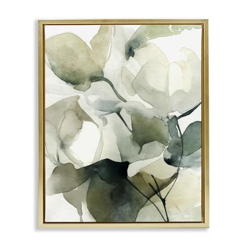 Stupell Industries 'Flowing Floral Branches'�A�t���[�e�B���O�t���[���L�����o�X�A�[�g�A�S�[���h�A65.2×31�C���`�A�|���₷�����A�A�����J���ASvetlana Aleynikova��