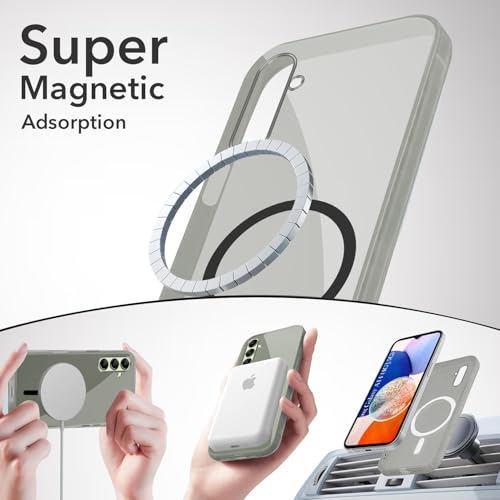 Image of Jkobi Lifetime Anti-Yellow MagSafe Compatible Clear Back Cover Case for Samsung Galaxy A14 4G | 5G (Sleek Hard Crystal | Shockproof and Camera Protection)