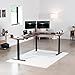 VIVO Electric Triple Motor Height Adjustable 3 Leg Corner Desk Frame, up to 300lbs, Sit Stand Ergonomic L Shaped Frame Only, Black, DESK-V130EB
