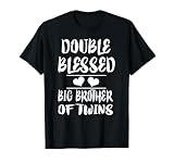 Double Blessed Big Brother of Twins Gift T-Shirt