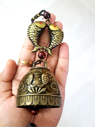 Vastu Shubharambh Fish Windchime with 3 Bells Having Beautiful Fish Figurine to Activate Good Luck. Prepared from fine Quality of Metal and Crafted as Feng Shui Remedy for Home/Office.