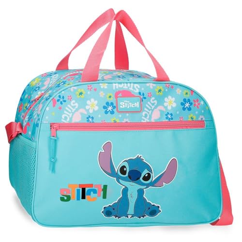 Mochila escolar de Stitch para el colegio con tirantes ajustables y bolsillo frontal