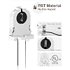 JACKYLED Screw Type T8 Lamp Holder with Wires 50-Pack UL Non-shunted Tombstone Light Socket for LED Fluorescent Tube Replacements