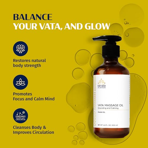 Kerala Ayurveda Everyday Herbal Massage Oil | Nourishes Dry Skin | Ashwagandha Rich Oil | Promotes Sleep & Relaxation | Ideal for Balancing Vata Dosha | Pavan Oil - 6.8 Fl Oz - Image 6