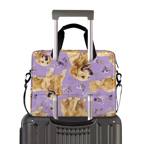 Maletín para laptop portátil 15.6" con correa morado miniatura 4