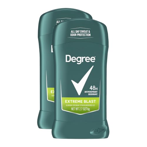 Degree Men Original Protection Antiperspirant Deodorant Extreme Blast 48-Hour Sweat and Odor Protection Antiperspirant For Men 2.7 oz (Pack of 4)