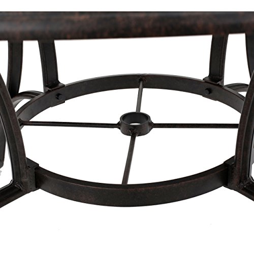 Christopher Knight Home Alfresco Outdoor Cast Aluminum Circular Dining Table, Bronze #TOP6