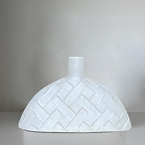 Image of Xtore Stylish Ceramic Vase for Home Decor (Pack of 1, Off White)