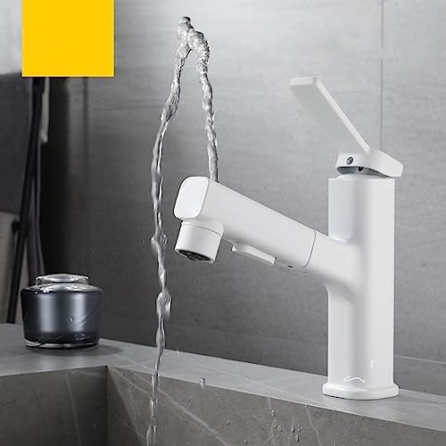Robinet de lavabo extractible chrome pour salle de bain 3 modes - 3