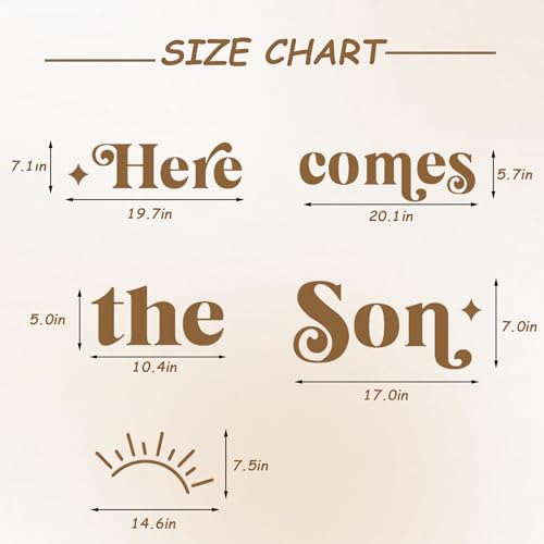 Here Comes The Son Baby Shower Party Decal Sign miniatura 2