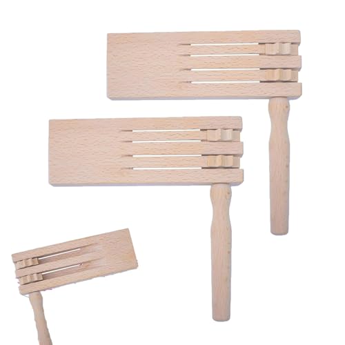 2 Stück Holzratsche mit Doppelrotationsdesign, Rassel, Tröten zum Anfeuern, Vuvuzela, Jubel und Tröte zum Anfeuern, Ideal für Kinderfrühförderung und Geburtstagsfeiern 2 Stück Holzratsche mit Doppelrotationsdesign, Rassel, Tröten zum Anfeuern, Vuvuzela, Jubel und Tröte zum Anfeuern, Ideal für Kinderfrühförderung und Geburtstagsfeiern