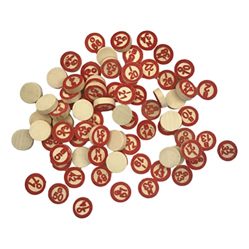 EMUKOEP Juego de Bingo de Madera Vintage Que Incluye 40 Cartas Numéricas y 75 Piezas de Ajedrez, Ideal para Entretenimiento de Niños y Adultos