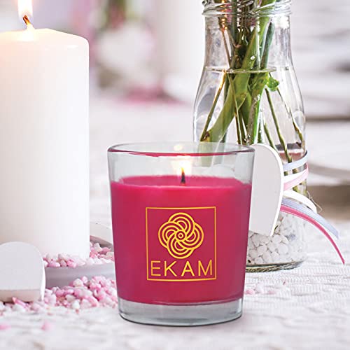 Image of EKAM Sweet Pea Scented Votive Candle - 40 Grams Each - 10 Hours Burn Time - Ideal for Diwali, Home Decor & Gifting