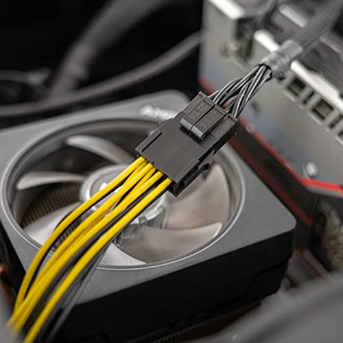 POPPSTAR Cable CPU splitter con 8 pin atx connector a 8 (6+2 pin) y 4 pin (longitud 20 cm), cable fuente alimentacion modular ATX 12V / EPS 12V - imagen 5