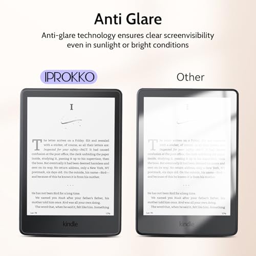 Image of IPROKKO [2 Pack] Anti Blue Light Screen Protector for 6 inch Kindle 11th Gen 2024 /2022 Protective Film, Eyes Friendly Easy Install Anti Glare Kindle Basic Tablet eBook Reader Screen Protector Compatible with Kobo Clara, Kobo Nia, PocketBook