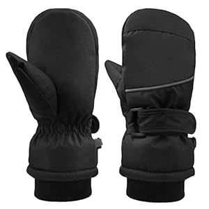 Kapsuen Schwarze Winter Fäustlinge Kinder