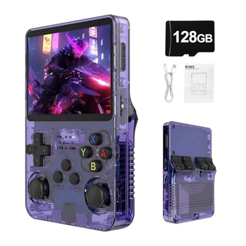 R36S - Consola de juegos portátil retro con pantalla IPS de 3,5 pulgadas, batería de 3500 mAh, tarjeta TF de 128 GB, más de 20.000 juegos, sistema Linux de código abierto para adolescentes y