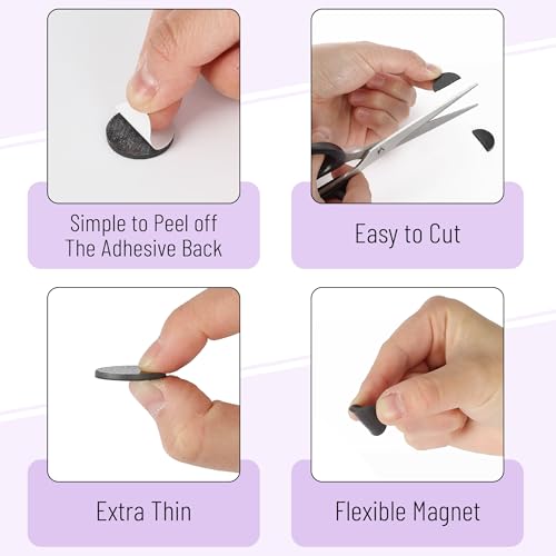 Image of Mr. Pen- Self Adhesive Magnet Dots, 200 pcs, Flexible and Extra Thin | 0.8 inch Diameter x 0.37 inch Thickness, Magnetic Dots with Adhesive Backing, Perfect for Crafts, DIY Projects & Decorative Magnet