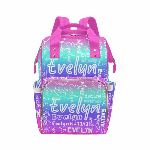 D-Story Personalized Diaper Bags For Mom Unisex Hiking Bag Custom Name Tote Bags Backpacks Birthday Gift Customized Newborn Gift Travel Bag All-In-One Bags