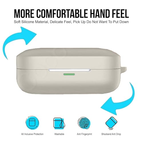 Image of Soft Silicone Case Cover Compatible for Realme Buds Air 7 | 7 Pro (Ivory Gold)