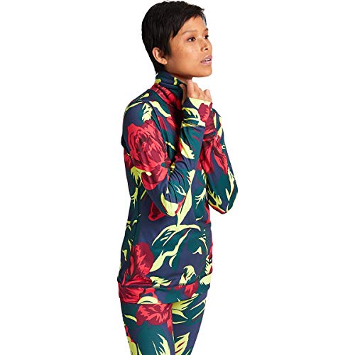 Burton Midweight Long Neck Top - Women's Hibiscus Pink Oversized Floral, L