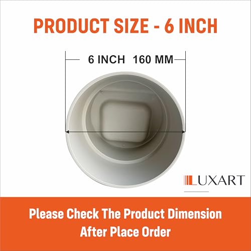 Image of LUXART PVC Drain Backflow Valve 6 inch Premium Anti-Rat, Anti-Cockroach, Anti-Snake Backflow Stopper | Heavy-Duty Non-Return Water Valve with Strainer Cap | Protection for Bathroom & Outdoor Drains