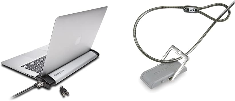 Kensington MacBook and Surface Laptop Locking Station with Keyed Lock Cable K64453WW & Desk Mount Anchor Accessory for Cable Locks K64613WW