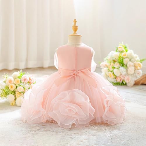 Girl Flower Dress Flower Design Princess Wedding Dress for Toddler and Baby Girl4