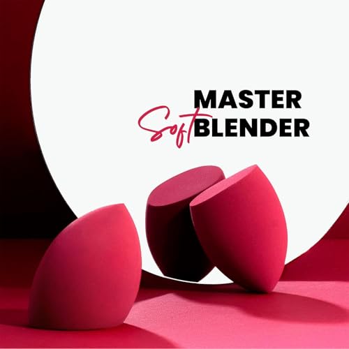 Image of Makeup Blender Sponge | Soft Latex Free Beauty Sponge with 3 Way Design | For Liquid Cream and Powder Application | Reusable and Easy to Clean | Multicolor Pack of 1