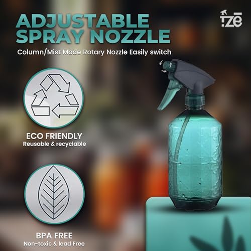 FZE® Spray Bottles Pack of 2, 25 Oz/750ml Fine Mist Water Spray Bottle for Hair with Adjustable Nozzle, Empty Spray Bottle for Cleaning Also Suitable for Essential Oils, Plants & Cooking4