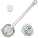 Loovah Loofah Handle | Utility Patented | The First Replaceable Loofah Back Scrubber Stick | Use Any Luffa Sponge with a Strap | Easy Reach & Hygienic Shower Brush