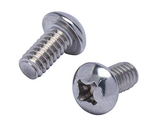 1/4"-20 X 1/2" Stainless Phillips Round Head Machine Screw, (50pc), Coarse Thread, 18-8 (304) Stainless Steel, by Bolt Dropper