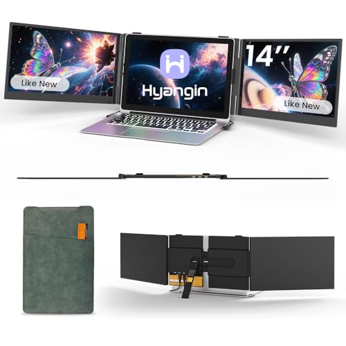 Image of Used Like New Triple Laptop Screen Extender 14-inch, 2026 Upgraded Ultra-Slim 1080P FHD Displays for Laptop, Ultra-Light Triple Monitor for 13.3-17.3 inch Laptops, Compatiable with Windows /Mac /Chrome OS