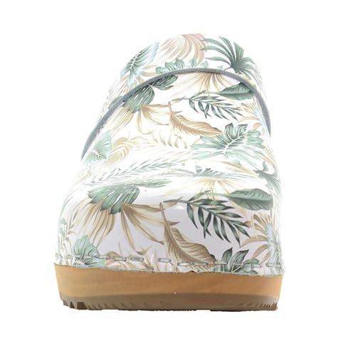 Image of Bjork Maja Wood Open Back Leather Clogs