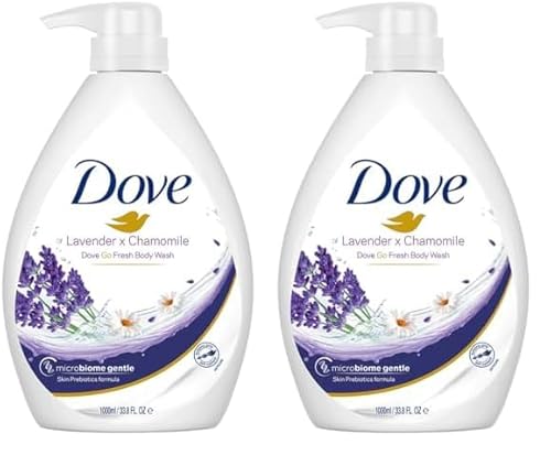 Dove Lavender & Chamomile Go Fresh Body Wash with Relaxing Floral Scent, 1L (Pack of 2)