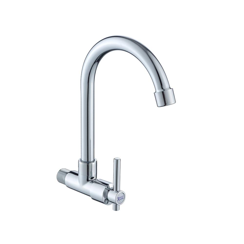 MXXQRHF Mixer Tap Kitchen Faucets, Wash Basin, Sink, Rotating Faucet, Wall Type Single Cold Faucet, Household Kitchen Sink Faucet, Easy Installation of Kitchen