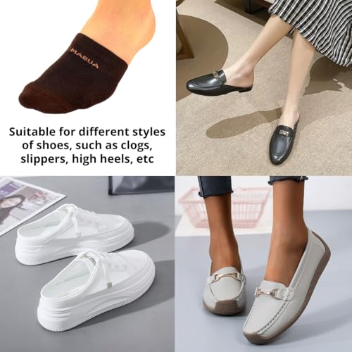 MABUA 8 Pairs Toe Socks Women No show Invisible Inside Shoes Non Skid Half Socks4