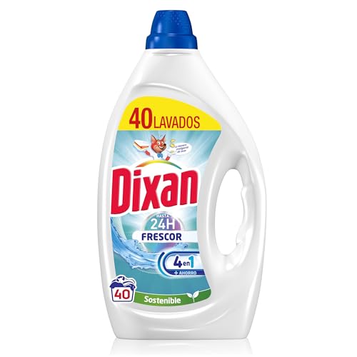 Dixan Gel Frescor, Líquido para Lavadora (40 lavados), detergente líquido para lavar la ropa