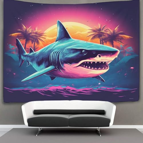 Tenture murale requin impression numerique textile grand format salon