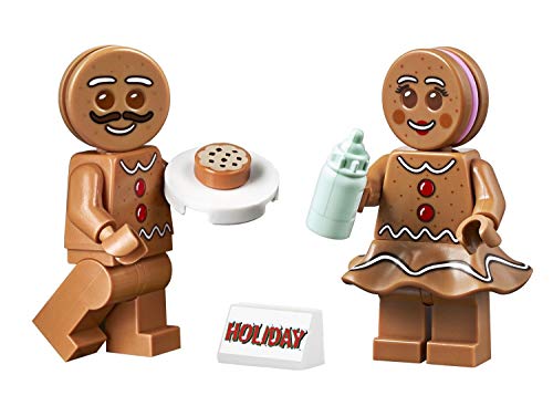 LEGO Gingerbread Family Combo - Gingerbread Man, Woman, and Baby Minifigure (with Holiday Display) 10267