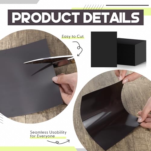 Image of 30 Pcs Non Adhesive Magnetic Sheet 5 x 7 Inch for Die Storage Flexible Magnetic Sheets Plain Sheet for Arts and Crafts Scrapbooking DIY Photography, Easy to Cut and Organize