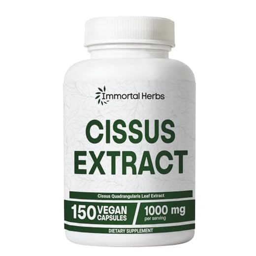 Immortal Herbs Cissus Quadrangularis Supplement 1000mg, 150 Pills, Pure Extract Powder with 40% Ketosterones, Non-GMO and Gluten-Free Cissus Extract Capsules for Men and Women