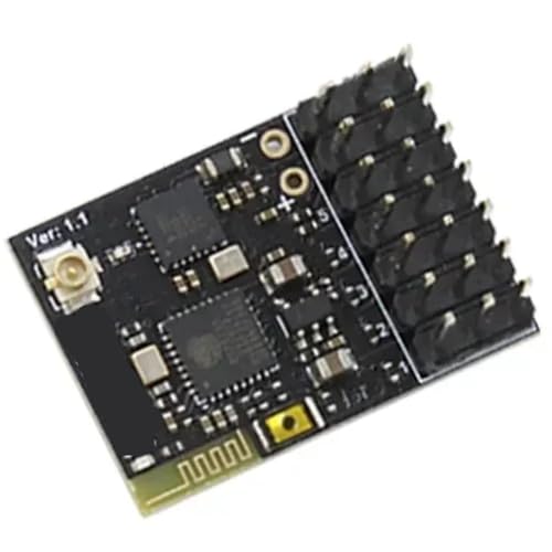 Receptor de radio control ELRS 3.2 de 7 canales con protocolo CRSF 2