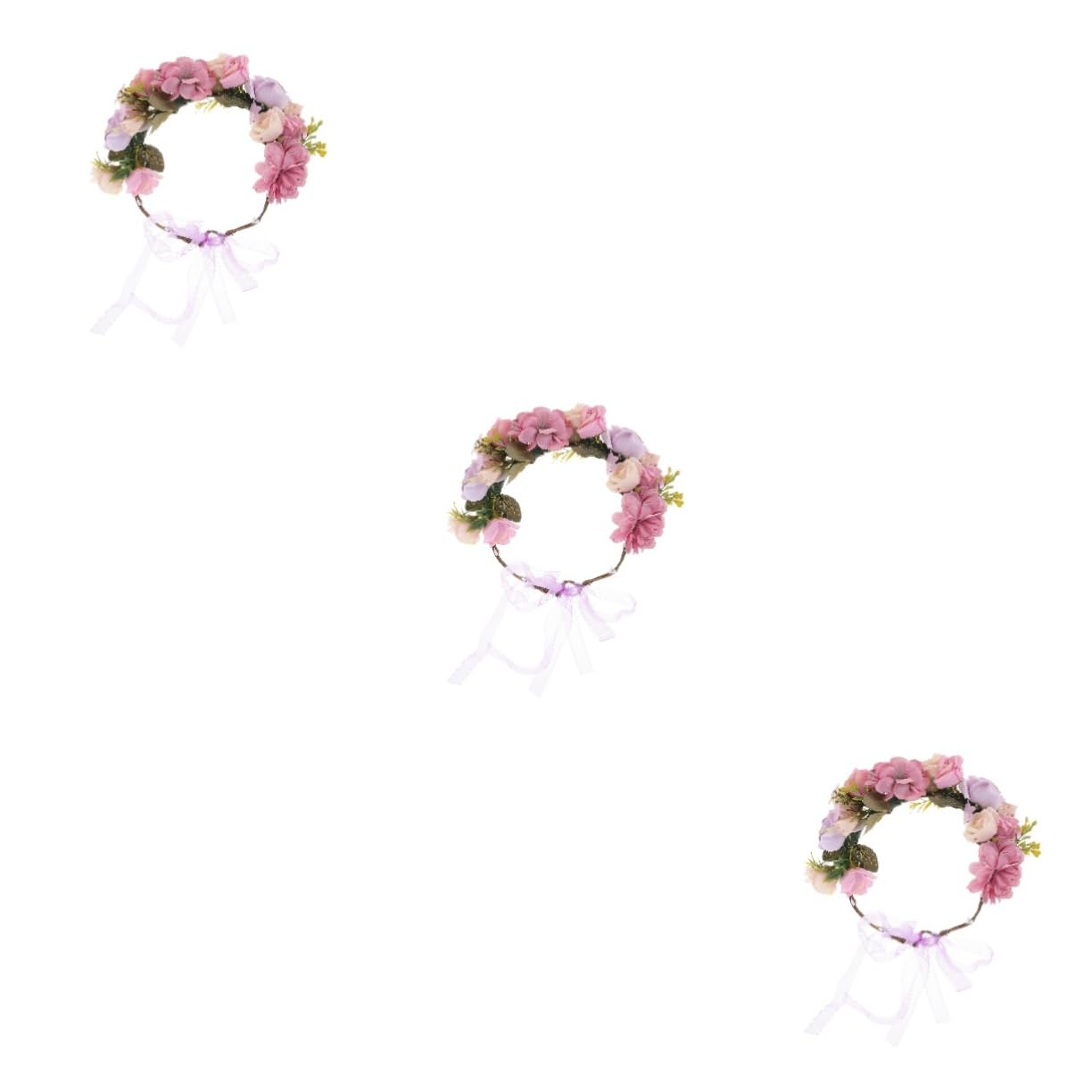 FRCOLOR 3 Stück Braut Stirnband Hochzeit Braut Haarkrone Haarband Haarschmuck Für Hochzeit Kopfschmuck Haarschmuck Stirnbänder Tiara Polyester