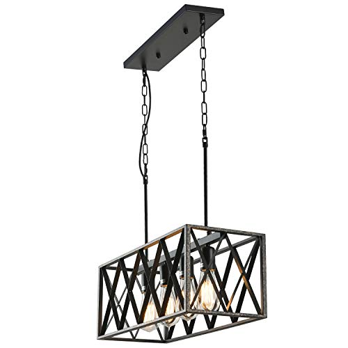 image for isramp Marble Finish Kitchen Island Pendant Lighting Fixture 4-Light, 