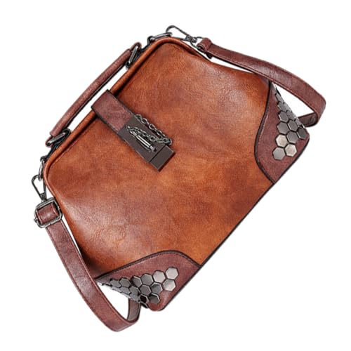 Sac à bandoulière femme chic Healvian sac de rangement en similicuir noir