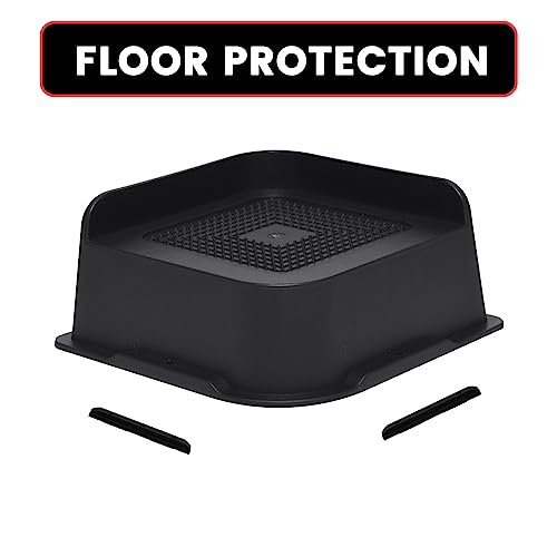 MYMULIKE Bed Risers 2 inch Oversized Furniture Risers, Support Up to 6000 Lbs, Lift 2 inch for Couch, Sofa, Table,Chair (Black 4 Pack, 2 inch)