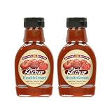 Nature's Hollow HealthSmart Sugar Free Ketchup: No Sugar Added Ketchup, Low Calorie, Keto, Gluten Free, Low Sodium Ketchup, Xylitol-Sweetened Ketchup Bottle, Diabetic & Low-Calorie Diets 8oz 2pack