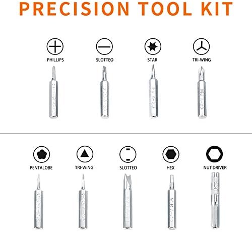 32 in 1 Precision Screwdriver Tool Set, Repair Tool Kit, Screwdriver Accessory with Non-Slip Handle, Adjustable Pole, Magnetic Work Repair Tools for Electronics, Laptop, PC, Mobile Phone